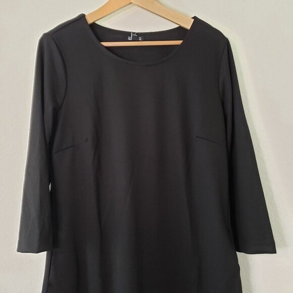 NWT - Nicole Miller Black Ladies' ¾ Sleeve Dress - Size L - Picture 6 of 8